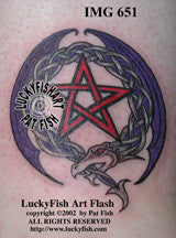Pagan Dragon Celtic Tattoo Design 1