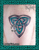 Boy Man Sage Triangular Celtic Tattoo Design