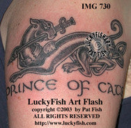 Prince of Cats Celtic Feline Tattoo Design