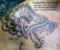 Celtic Dragon Lion Tattoo Design – LuckyFish Art