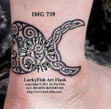 Celtic Moon Crescent Tattoo Design 