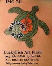 Aloha Turtle Hawaiian Tattoo Design 1