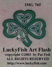 St. Brigit's Shamrock Celtic Tattoo Design 1