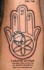 Guardian Hamsa Tattoo Design 1