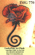 Oriental Poppy Tattoo Design 1