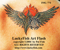 Celestial Phoenix Tattoo Design 1