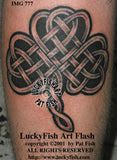 Knotwork Shamrock Celtic Tattoo Design 3