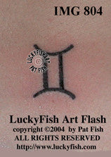 Gemini Glyph Astrology Tattoo Design 1