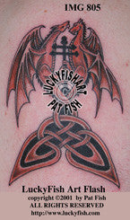 Lorraine Dragons Celtic Tattoo Design 1