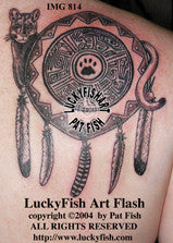 Puma Shield American Indian Tattoo Design 1