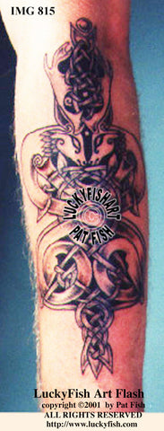 Reindeer Shield Celtic Tattoo Design 1