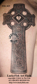 Slane Abbey Cross Celtic Tattoo Design 1