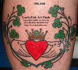 Shamrock Claddagh Celtic Tattoo Design 2
