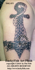 Celtic Anchor Tattoo Design 1