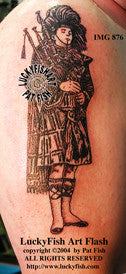 Scots Piper Tattoo Design 1