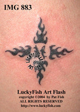 Flaming Pisces Fish Tattoo Design 1