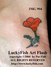 Happy Poppy California Tattoo Design 1