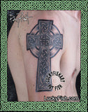 Celtic Monogram Cross Tattoo Design