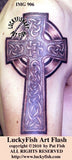 Monogram Cross Celtic Tattoo Design 