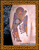 Book of Kells Lion Celtic Tattoo Design 3