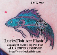 Betta splendens Fish Tattoo Design 1