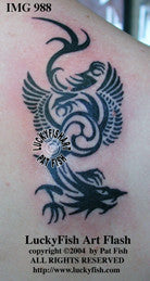 Power Dragon Tribal Tattoo Design 1