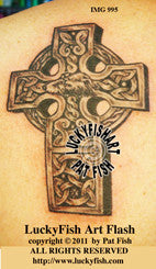 Wolfhound Cross Celtic Tattoo Design 1