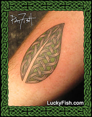 Transformation Celtic Leaf Tattoo Design 