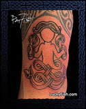 Mermaid of Meigle Pictish tattoo design