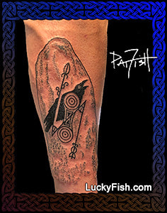 Pictish Raven Stone tattoo design