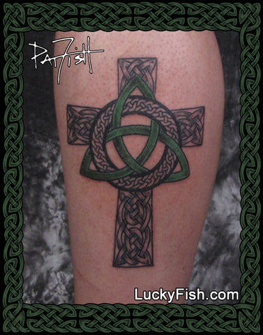 Ringed Triquetra Celtic Cross Tattoo Design